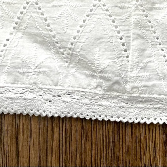 NWOT-DENVER HAYES White Eyelet Lace Tank Top XL Cotton Sleeveless Summer Boho - Picture 7 of 10